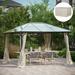 Outsunny 10 x 12 Universal Gazebo Sidewall Set with 4 Panels Beige