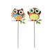 Attraction Design Metal Owl Garden Stake Set of 2 Indoor Outdoor Owl Decor for Patio Lawn Ornament Garden Yard Art Flower Bed Decoration Owl Figurine and Sculpture 16Inch