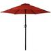 Sunnydaze 7.5 Aluminum Patio Umbrella with Tilt and Crank - Burnt Orange