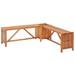 Patio Corner Bench with Planter 46 x46 x15.7 Solid Acacia Wood