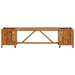 Suzicca Patio Bench with 2 Planters 59.1 x11.8 x15.7 Solid Acacia Wood