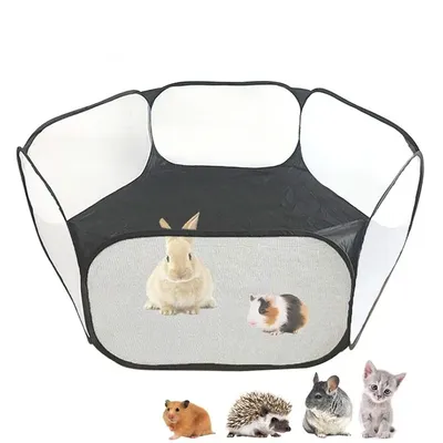 Tente de parc portable pour animaux de compagnie clôture pliante respirant petits animaux chats