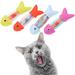 SANWOOD Cat Fish-shaped Toy 4Pcs Multicolor Cat Fish Shape Bite Resistance Toy for Indoor Interactive Toys Natural Matatabi Inside Kick Sticks Plaything Set Pets Supplies