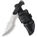 BigCat Roar Black Jaguar Tracker D2 Steel Buck Knife with Sheath - 6.65 Full-Tang Fixed Blade Hunting Knife