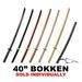 40 Bokken with Plastic Scabbard Red White Oak Bamboo Black Wood Sword Wooden Samurai Martial Arts Daito (Black Hardwood w/ Scabbard)