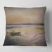 Designart 'Pastel Sunset Over The Lake' Nautical & Coastal Printed Throw Pillow