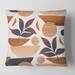 Designart 'Tropical Leaf Silhouettes and Shapes I' Modern Printed Throw Pillow