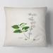 Designart 'Vintage Botanicals XV' Farmhouse Printed Throw Pillow