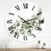 Designart 'Christmas Bouquet With Eucalyptus Branches' Traditional wall clock