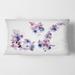 Designart 'Purple Wildflowers I' Traditional Printed Throw Pillow