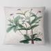 Designart 'Vintage Plant Life XXI' Traditional Printed Throw Pillow
