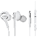 OEM InEar Earbuds Stereo Headphones for Plum Sync 4.0b Plus Cable - Designed by AKG - with Microphone and Volume Buttons (White)