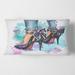 Designart 'Bright Colorful Trendy Fashion Shoes' Modern Printed Throw Pillow