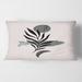 Designart 'Abstract Tropical Leaf II' Modern Printed Throw Pillow