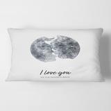 Designart 'Romantic Moon Kiss of Two Lovers' Modern Printed Throw Pillow