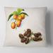 Designart 'Vintage Fruits IV' Farmhouse Printed Throw Pillow