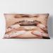Designart 'Woman With Golden Lips and Glitter On Her Hands' Modern Printed Throw Pillow