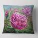 Designart 'Bouquet Of Pink Peonies' Traditional Printed Throw Pillow