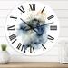 Designart 'Minimalistic Landscape of Mountains With Moon' Modern wall clock