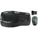 Logitech Wireless Wave MK550 QWERTY Keyboard K350 & Laser Mouse M510 w/ Receiver 920-002555 - Used