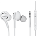 OEM InEar Earbuds Stereo Headphones for BLU Studio C 5 + 5 Plus Cable - Designed by AKG - with Microphone and Volume Buttons (White)