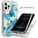 iPhone 12 Pro Phone Case iPhone 12 Case Dteck Full-Body Shockproof Protective Bumper Cover Support Wireless Charging Impact Resist Durable Case for iPhone 12/12 Pro 6.1 2020 Banana Leaf