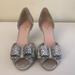 Kate Spade Shoes | Kate Spade Silver Glitter Bow Heel | Color: Silver | Size: 8.5