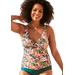 Plus Size Women's Keyhole Underwire Tankini Top by Swimsuits For All in Summer Tropic (Size 24)