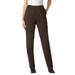 Plus Size Women's Straight Leg Ponte Knit Pant by Woman Within in Chocolate (Size 16 WP)