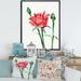 East Urban Home Rose w/ Buds - Print on Canvas Canvas, Wood in Red | 16 W x 1 D in | Wayfair D369EB793EA547FEBF81320ACCC51786