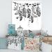 East Urban Home Hanging Bird Feathers - Print on Canvas Canvas, Wood in Gray/Green | 16 H x 16 W x 1.5 D in | Wayfair