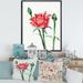 East Urban Home Rose w/ Buds - Print on Canvas Metal in Red | 32 H x 24 W x 1 D in | Wayfair ADD722CC96CB4F3F90CCD79BCB4ADC90