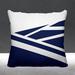 ULLI HOME Rutherford Abstract Stripes Indoor/Outdoor Throw Pillow Polyester/Polyfill blend in Blue/Navy | 18 H x 18 W x 4.5 D in | Wayfair
