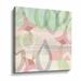 Dakota Fields Blush & Mint Dancing Flowers by Flora Kouta Gallery - Painting on Canvas in Blue/Orange | 24 H x 24 W x 1.5 D in | Wayfair