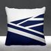 ULLI HOME Rutherford Abstract Stripes Indoor/Outdoor Throw Pillow Polyester/Polyfill blend in Blue/Navy | 16 H x 16 W x 4 D in | Wayfair