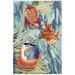 "Liora Manne Ravella Tropical Fish Indoor/Outdoor Rug Ocean 5'x7'6"" - Trans Ocean RVL57225504"