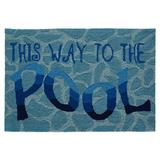 "Liora Manne Frontporch This Way To The Pool Indoor/Outdoor Rug Water 24""x36"" - Trans Ocean FTP23444803"