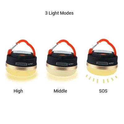 Lanterne LED portable pour tente de camping lampe magnétique lumière extérieure flexible aste par