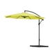 WestinTrends Julia 10 Ft Outdoor Patio Cantilever Umbrella with Base Included Market Hanging Offset Umbrella with 4-Pieces Fillable Base Weight Lime