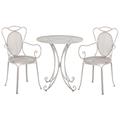 Ensemble de terrasse bistrot table et 2 chaises grises