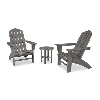 POLYWOOD Vineyard 3-Piece Curveback Adirondack Set