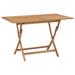 vidaXL Outdoor Dining Table Folding Table Garden Furniture Solid Wood Teak - 47.2" x 27.6" x 29.5"