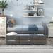 [Pre Sale]AOOLIVE Daybed with Trundle and Drawers,Twin Size, Gray