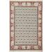 Vegetable Dye Geometric Aubusson Oriental Area Rug Wool Hand-knotted - 4'0" x 6'2"