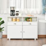 HOMCOM Sideboard Buffet Storage Cabinet Server Console Table with Drawers for Living Room, Dining Room