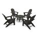 POLYWOOD Vineyard 5-Piece Outdoor Oversized Adirondack Chair and Table Set