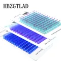 HBZGTLAD-Extensions de cils individuels colorés faux-cils C/D 8-15mm couleur dégradée violet