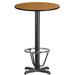 24'' Round Laminate Table Top with 22'' x 22'' Bar Height Table Base