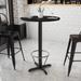 30'' Round Laminate Table Top with 22'' x 22'' Bar Height Table Base