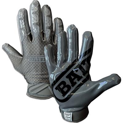 Battle Sports Triple Threat Adult Receiver Gloves Charcoal